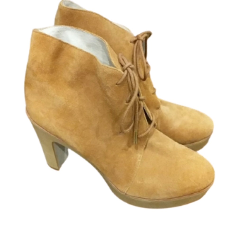 NWT Michael Kors tan suede heeled platform…